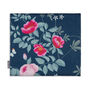 Luxury Linen Like Floral Tablecloth Rose Garden Navy, thumbnail 2 of 7
