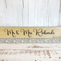 Wooden Wedding Sign Mr And Mrs Keepsake Decoration, thumbnail 9 of 12