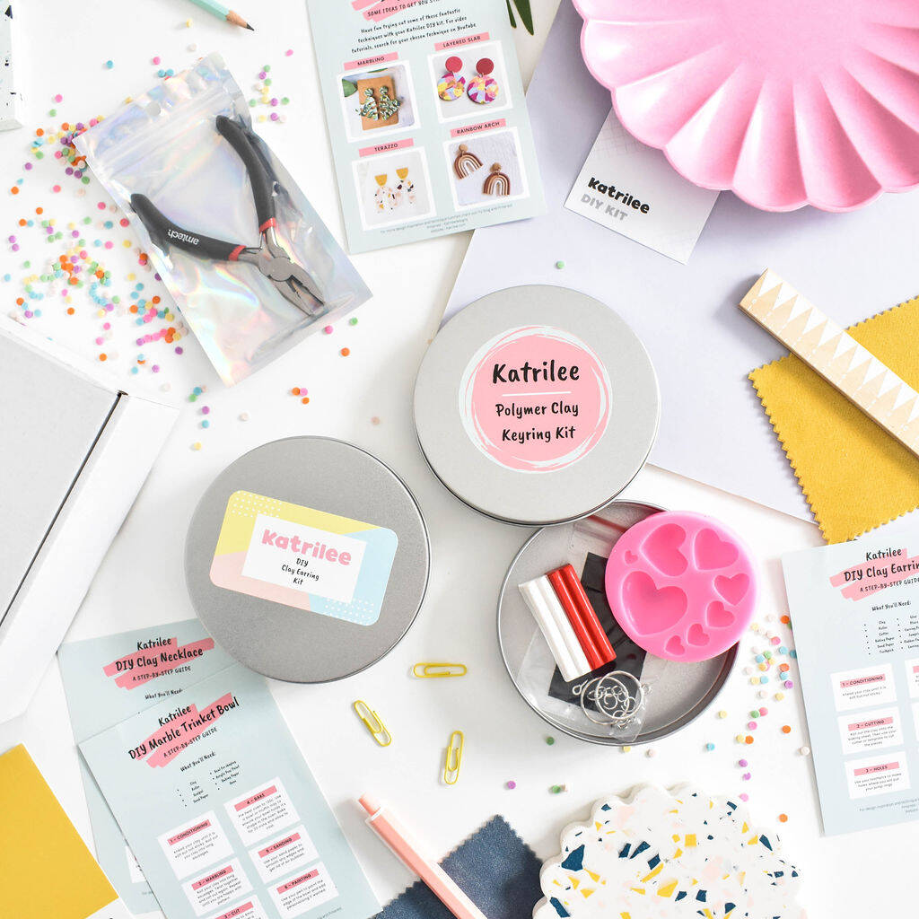 Polymer Clay Heart Keyring Craft Kit By Katrilee