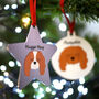 Cavalier Christmas Dog Breed Decoration Personalised, thumbnail 1 of 9