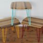 Hairpin Leg Coffee Table Solid Ash Oak Walnut Stripe, thumbnail 5 of 10
