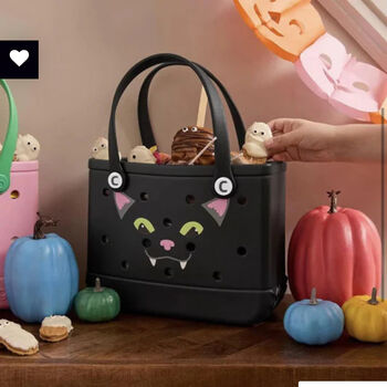 Novelty, Bespoke Kid’s Halloween Bags, Pink Pumpkin,Green Frankenstein, Black Bat, 4 of 10
