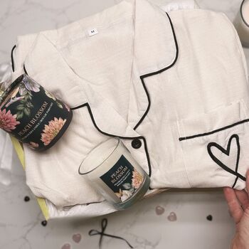 Mother’s Day Pyjama And Candle Gift For Mum In Cream, 6 of 7
