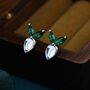 Sterling Silver Cute Carrot Stud Earrings, thumbnail 1 of 12