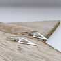 Sterling Silver Triangle Drop Earrings, thumbnail 2 of 5