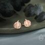 Sterling Silver Pumpkin Squash Stud Earrings, thumbnail 3 of 12