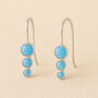 Sterling Silver Blue Opal Trio Drop Earrings, thumbnail 1 of 4
