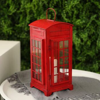 Red Telephone Booth Candle Lantern, 5 of 5