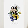 Personalised Floral Date Print, thumbnail 3 of 3