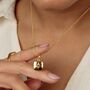18ct Gold Star Locket Necklace With Blue Stone, thumbnail 1 of 7