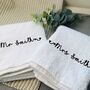 Personalised Heart Swirl Couple's Towels, thumbnail 1 of 2