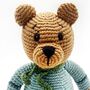 Handmade Teddy Blue Fair Trade Toy, thumbnail 3 of 3