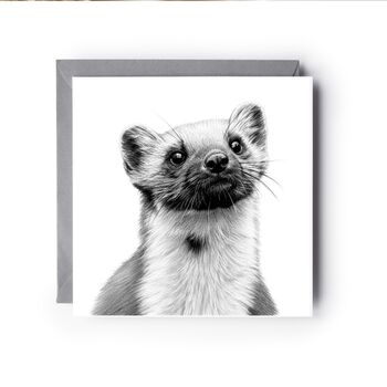 Pine Marten Wildlife Greeting Card, 2 of 6