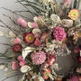 Wildflower Bespoke Pink Dried Flower Wreath, thumbnail 7 of 8