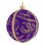 Purple Light Upcycled Saree Bauble, thumbnail 2 of 3