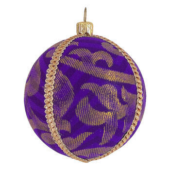 Purple Light Upcycled Saree Bauble, 2 of 3