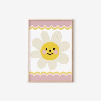 Personalised Floral Name Print Set, Girls Room Pastel Gallery Wall, 3 of 5