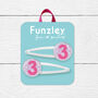 3rd Birthday Hair Clips Gift Set, thumbnail 1 of 2