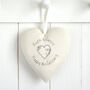 Personalised 4th Linen Wedding Anniversary Heart, thumbnail 9 of 9