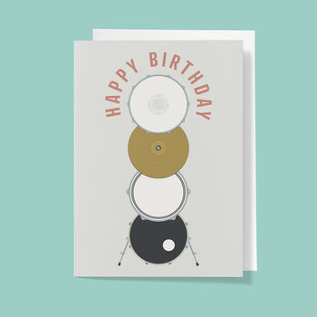 Drum Kit Birthday Card | Drummer Instrument Card, 3 of 6