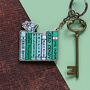 Bronte Sisters Books Wooden Keyring, thumbnail 1 of 4