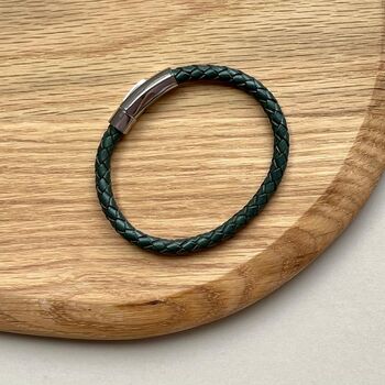 Men's Leather Plaited Bracelet, 7 of 10