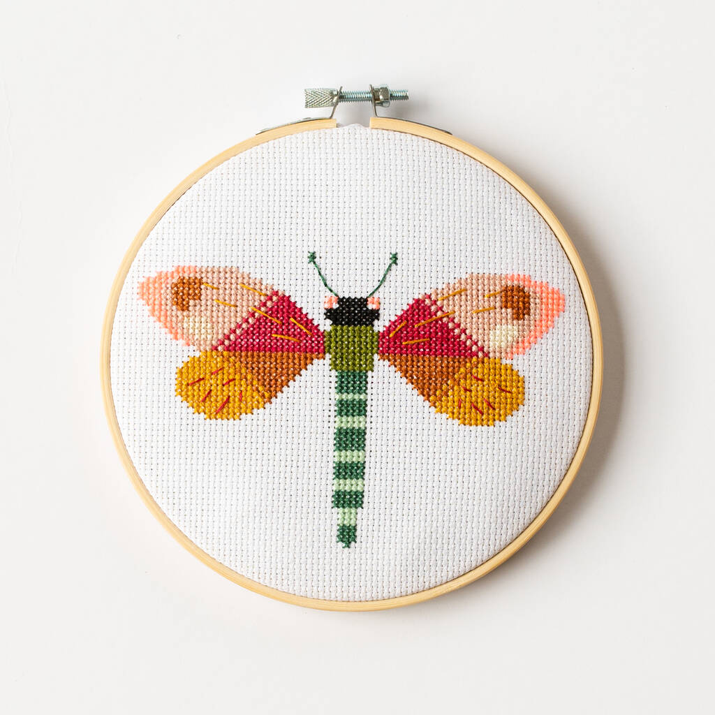 Dragonfly Brie Harrison Cross Stitch Kit, 1 of 2