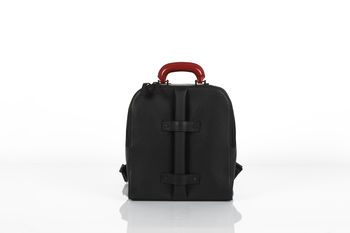 Brixton Black Unisex Leather Backpack, 2 of 7