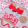 Red Heart Valentine Baby Headbands Bows, thumbnail 6 of 6