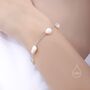 Sterling Silver Freshwater Oval Pearl Bracelet, thumbnail 4 of 10