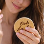 Bon Voyage 'Ooh La La' Travel Mirror Hairbrush | Gift Bag | Holiday Accessory | Wooden Brush, thumbnail 2 of 4