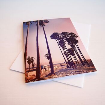 California Palm Tree Sunset Beach Birthday Card, 2 of 6