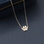 Sterling Silver Paw Print Necklace, thumbnail 4 of 5