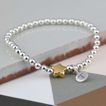 Personalised Jess Gold Plated Star Bracelet, 2 of 7