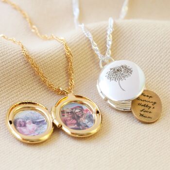 Personalised Birth Flower Locket Necklace, 5 of 9