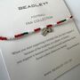 Wrexham Football Club Fan Bead Bracelet With Charms, thumbnail 3 of 5