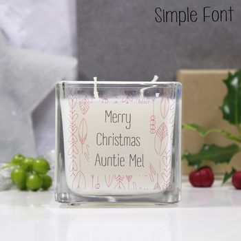 Merry Christmas Scented Square Candle For Family, 5 of 12