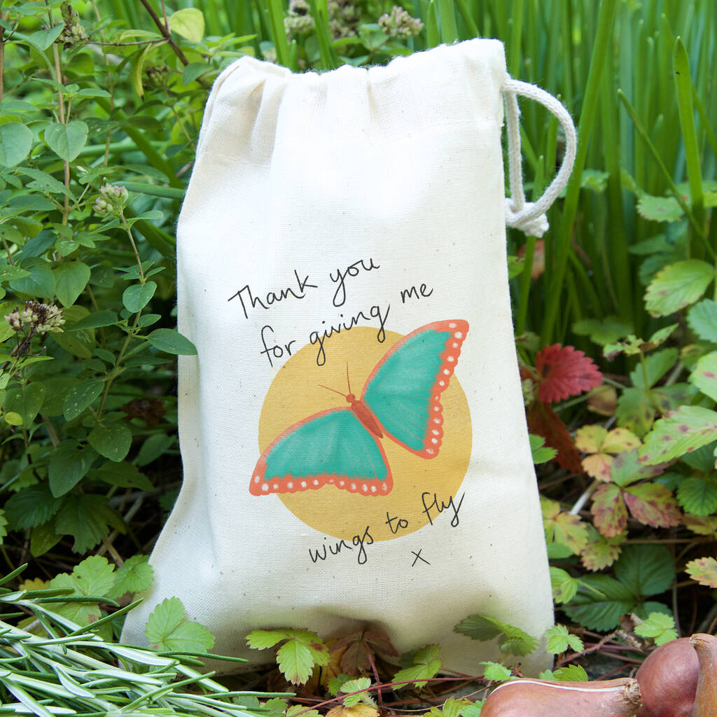Butterfly Mother's Day Or Teacher Gift Bag With Seeds