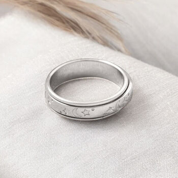 Personalised Sterling Silver Galaxy Spinner Ring, 2 of 11