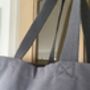Extra Large Beach Bag Grey Canvas Tote Bag, thumbnail 5 of 7