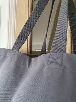 Extra Large Beach Bag Grey Canvas Tote Bag, 5 of 7