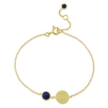 Bali 9ct September Birthstone Bracelet Lapis Lazuli, 3 of 5