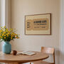 Ticket To A Good Life Personalised Family Print, thumbnail 2 of 12