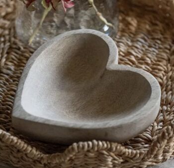 Mango Wood Heart Shaped Trinket Holder, 2 of 3