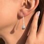 Sterling Silver Molten Teardrop Earrings, thumbnail 1 of 6