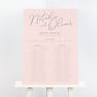 Natalie Blush Pink Wedding Table Plan, thumbnail 2 of 4