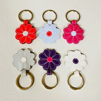 Leather Flower Keyring, 6 of 6