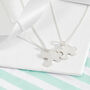 Mother And Daughter Interlinking Heart Silver Necklaces, thumbnail 2 of 4