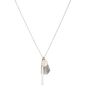 Gold Plated Charm And Grey Tassel Necklace, thumbnail 1 of 4