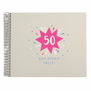 Personalised 50th Birthday Spiral Bound Book, 4 of 10